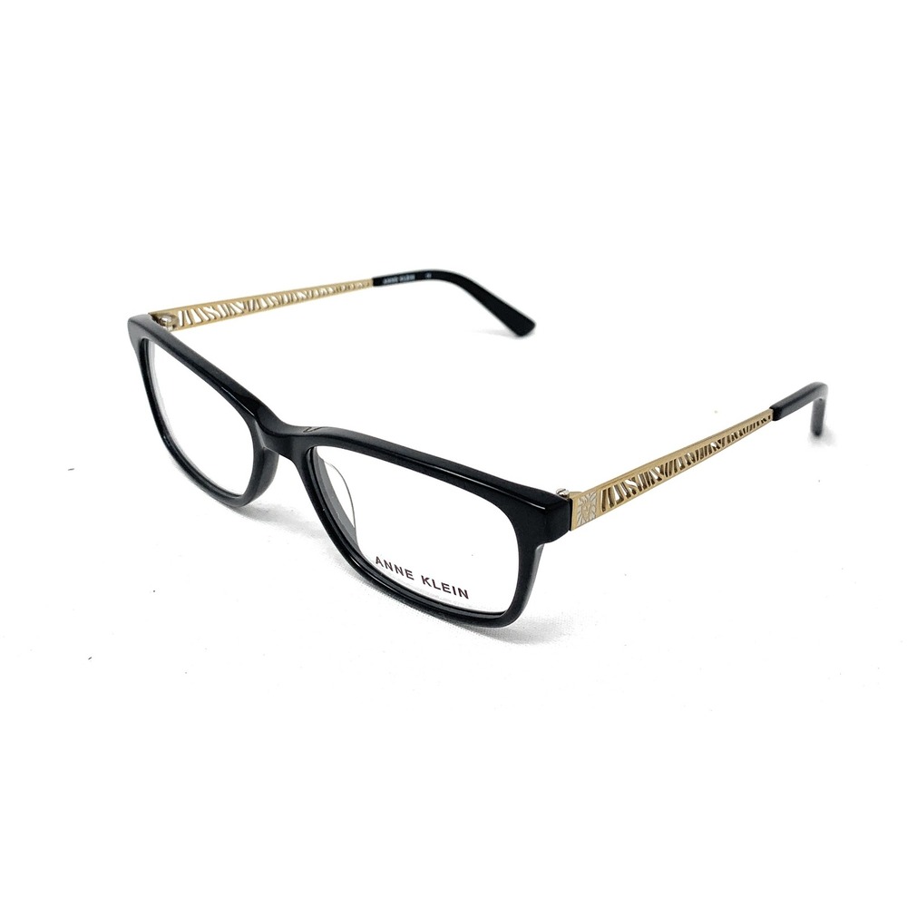 ANNE KLEIN Women's Eyeglasses Frames AK 5057 001 Shiny Black / Gold 53mm